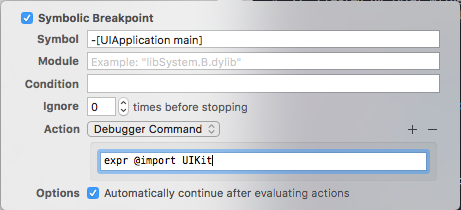 adding breakpoint in debugger command