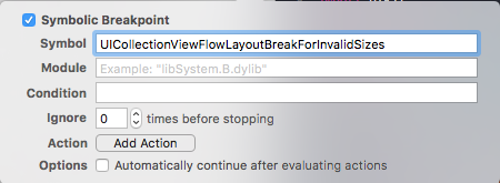 catching errors in UICollectionView's flow layout