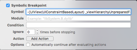 breakpoint to identify Auto Layout constraint issues