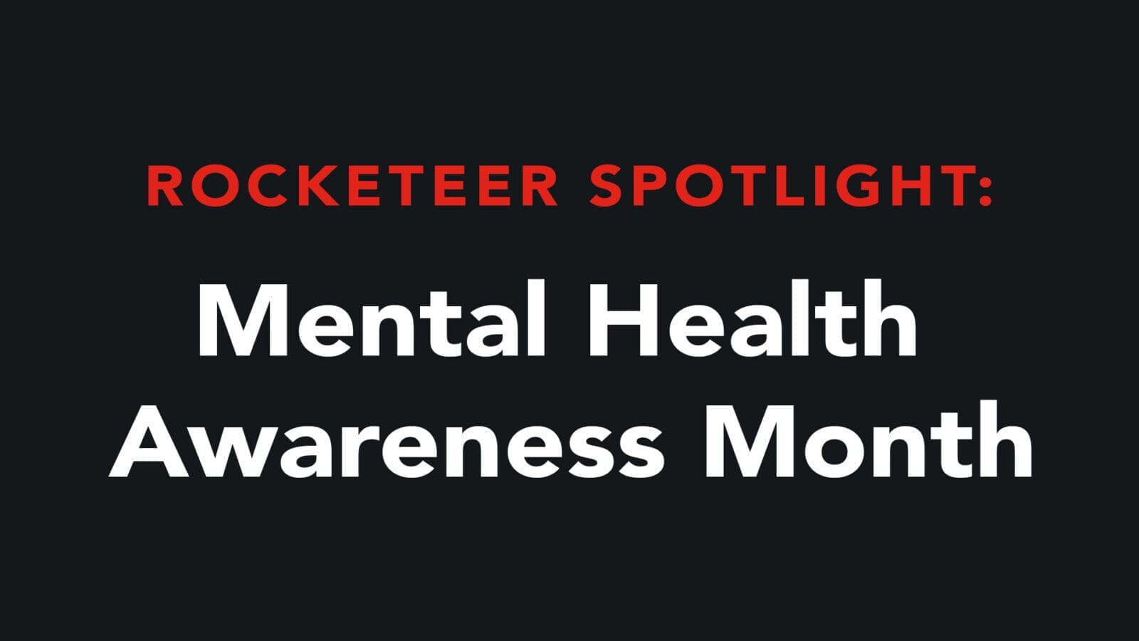 Mental Health Awareness Month on Black Background