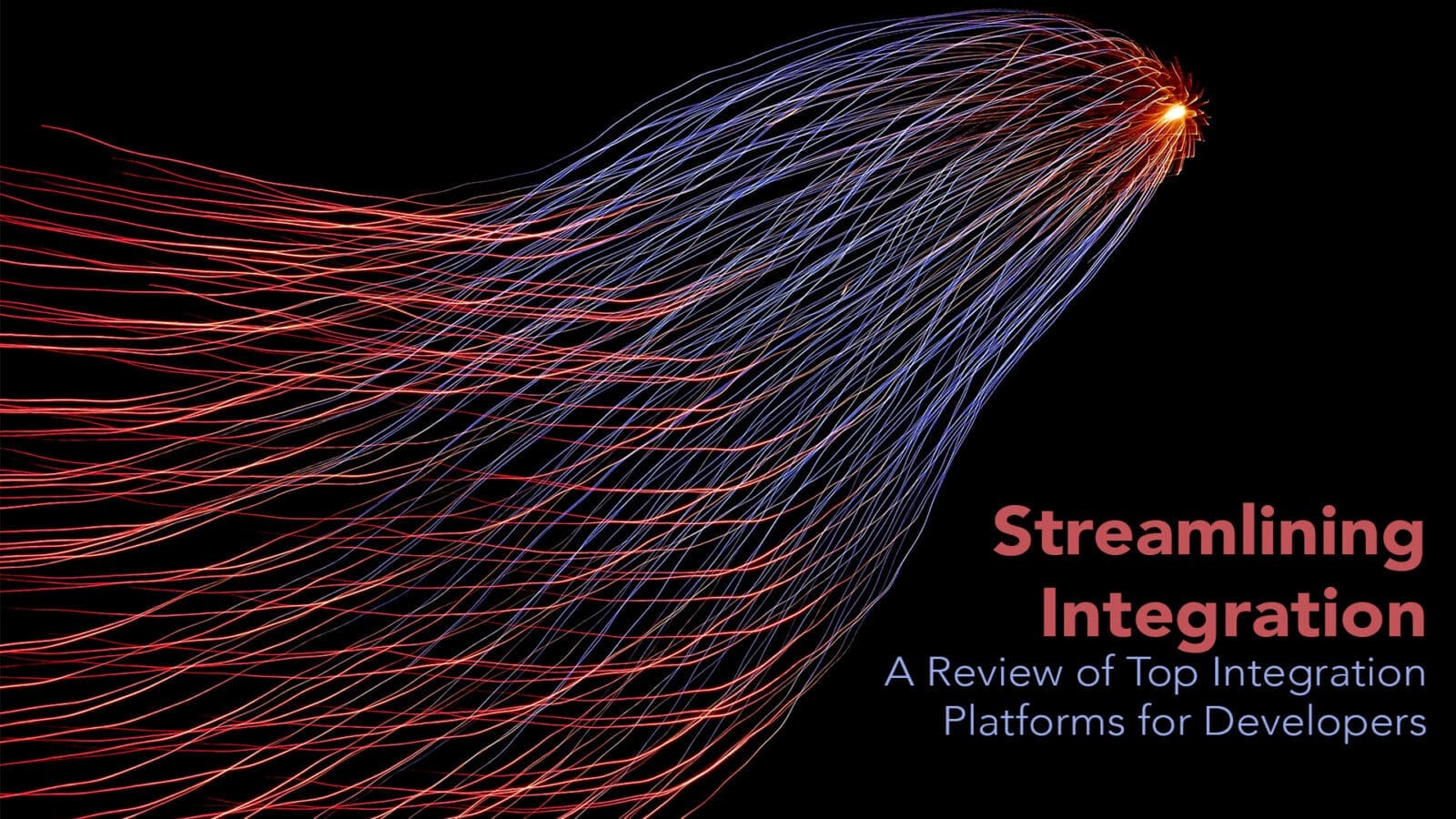 Streamling Integration on a black background with streams of light