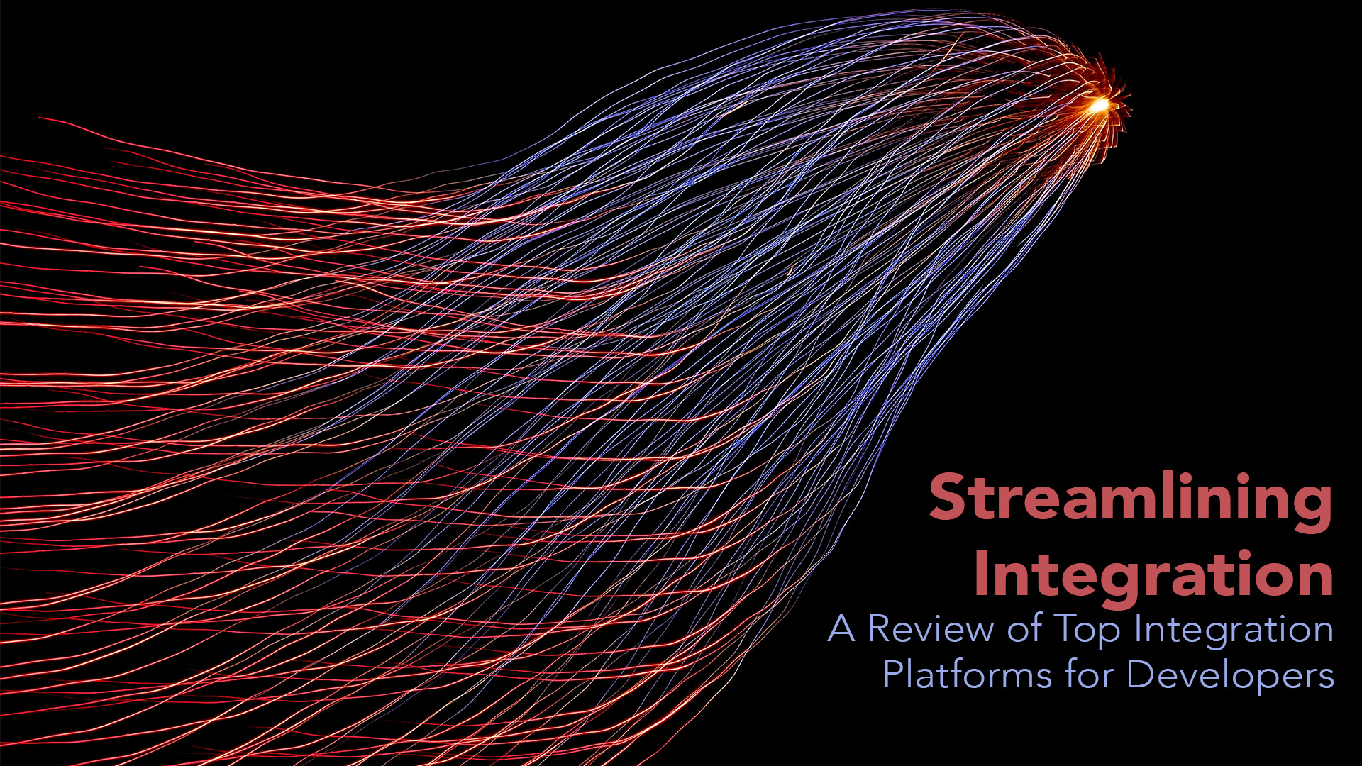 Streamling Integration on a black background with streams of light