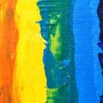 Rainbow painted on canvas