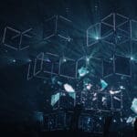 cubes created by lines and light effects create a ambiance resembling the technology world
